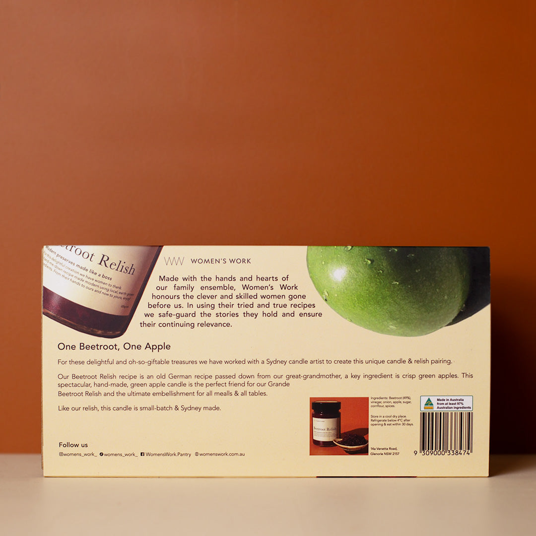 One Beetroot, One Apple - A Relish & Candle Gift Set GRANDE