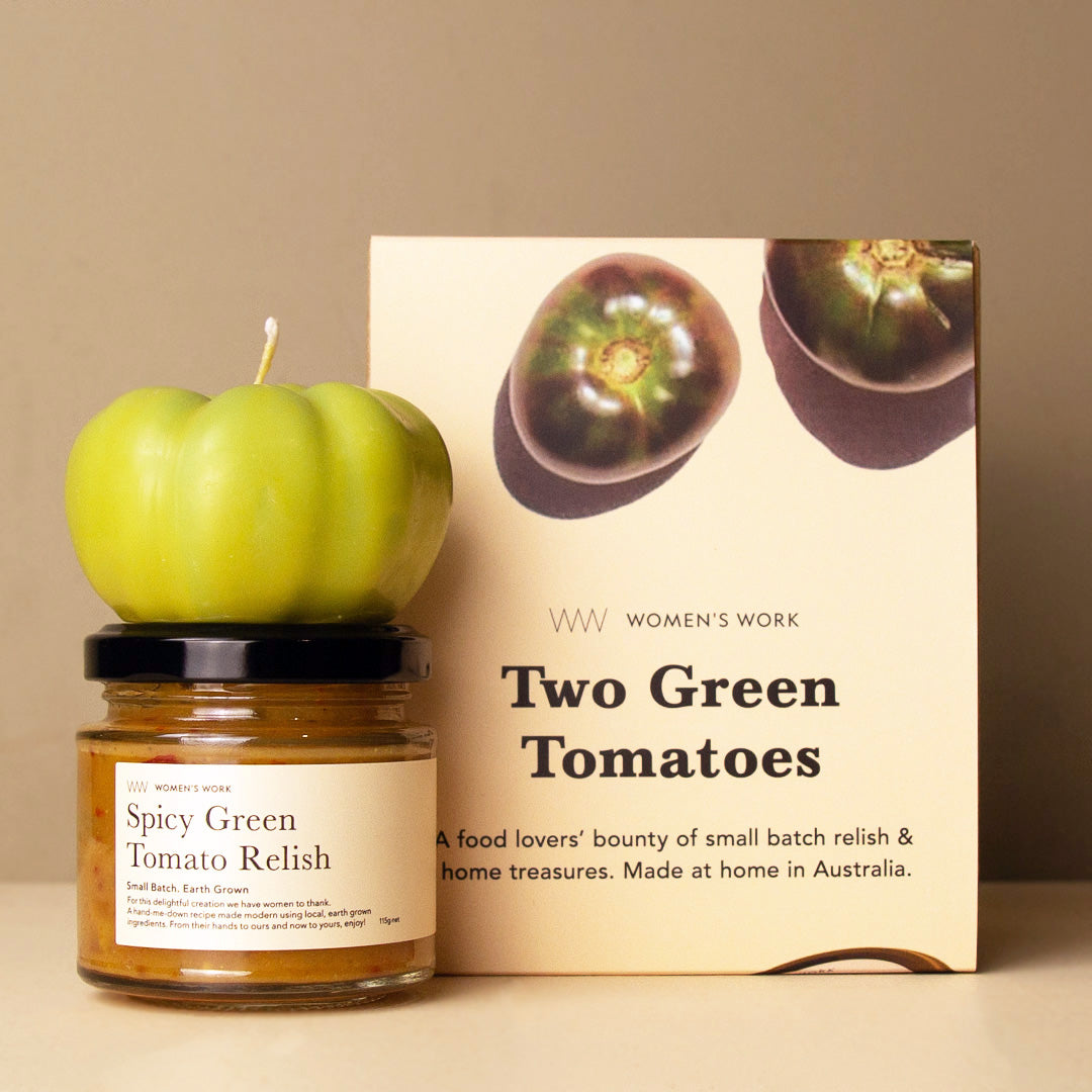 Two Green Tomatoes - Petite Candle & Relish Gift Box