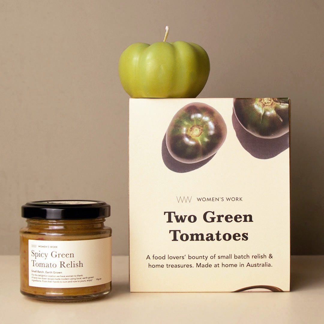 Two Green Tomatoes - Petite Candle & Relish Gift Box