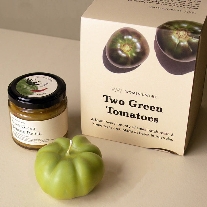 Two Green Tomatoes - Petite Candle & Relish Gift Box