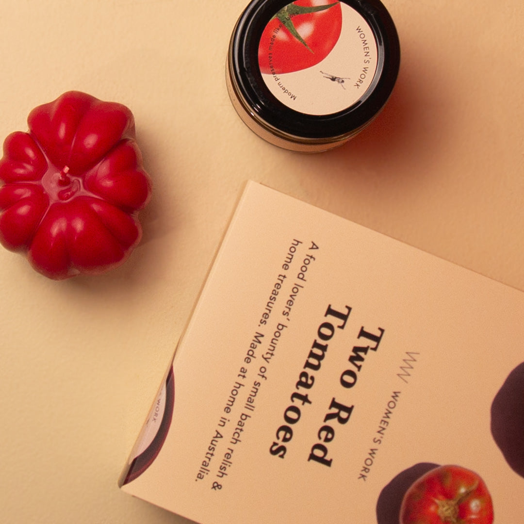 Two Red Tomatoes - Petite Candle & Relish Gift Box