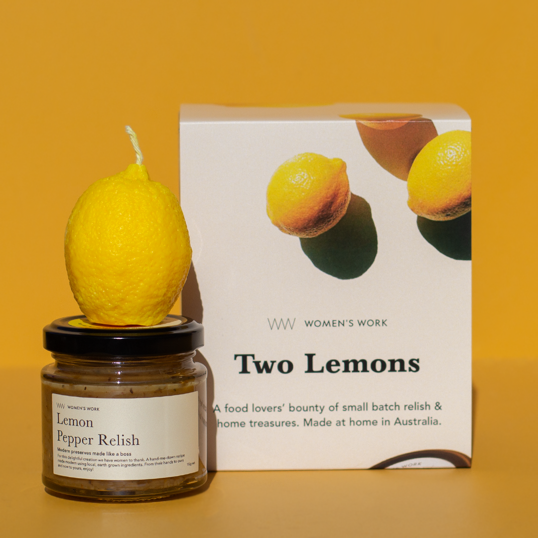 Two Lemons - Petite Candle & Relish Gift Box