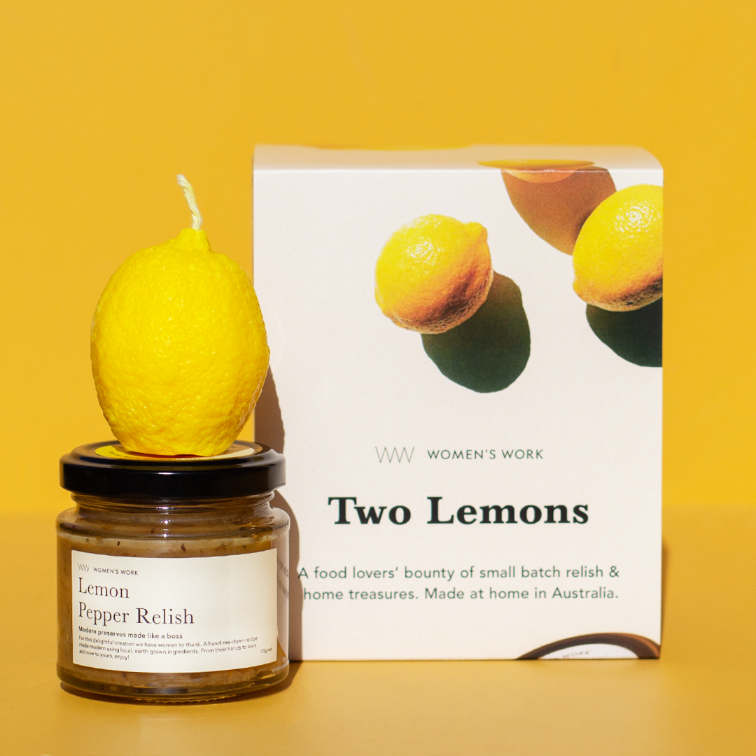 SMALL BATCH ARTISAN AWARD WINNING AUSTRALIAN MADE RELISH LEMON PEPPER RELISH LEMON CANDLE